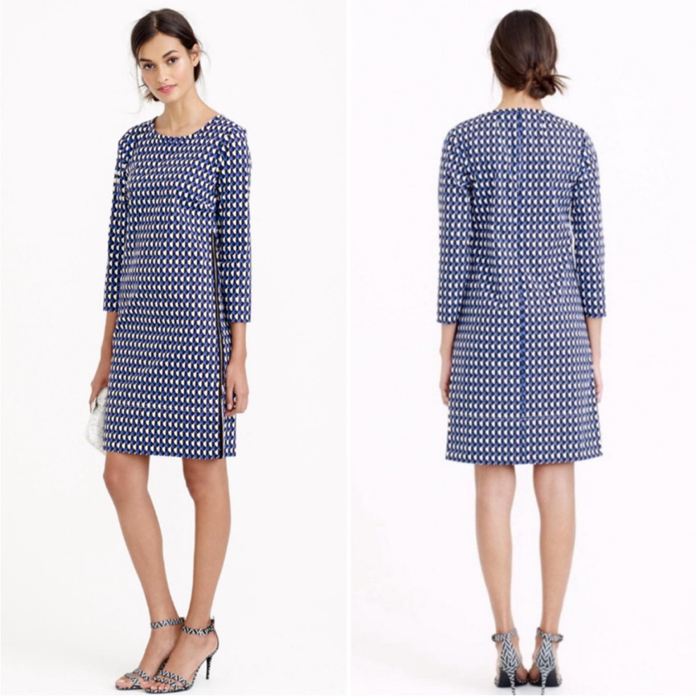 J. Crew Jet Set Geometric Shift Dress